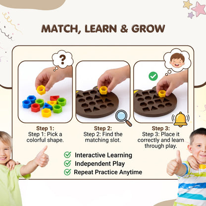 Shape Matching Puzzle – Montessori Educational Learning Toy