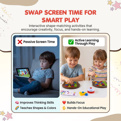 Shape Matching Puzzle – Montessori Educational Learning Toy