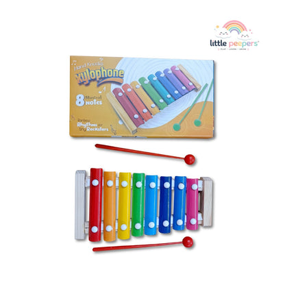 Wooden 8-Note Rainbow Xylophone – Musical Learning Toy for Kids