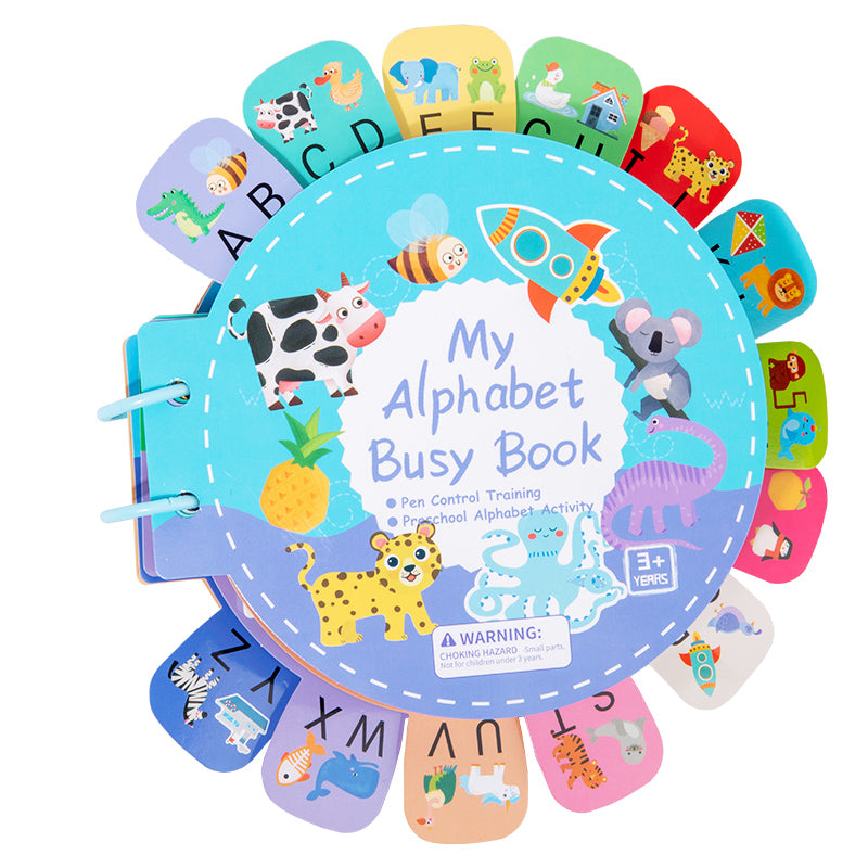 Montessori Busy Book [Alphabet Pen Control Learning Toy for Kids]