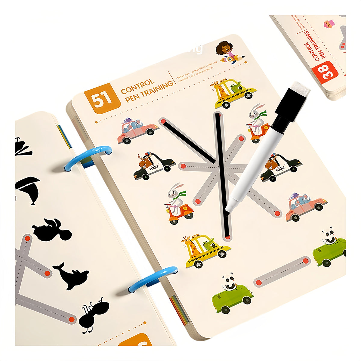 Montessori Pen Control Toy [Alphabet & Number Tracing Board for Kids]