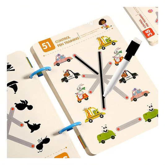 Montessori Pen Control Toy [Alphabet & Number Tracing Board for Kids]