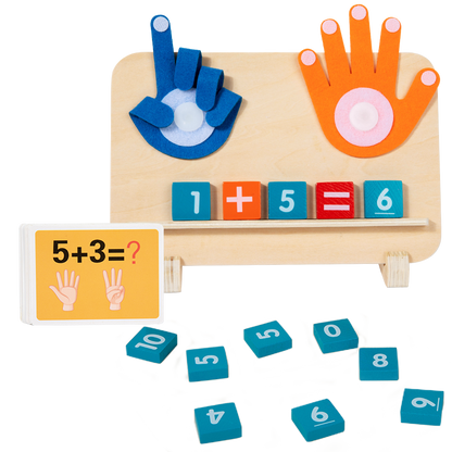 Montessori Math Toy [Finger Counting Wooden Game for Kids]