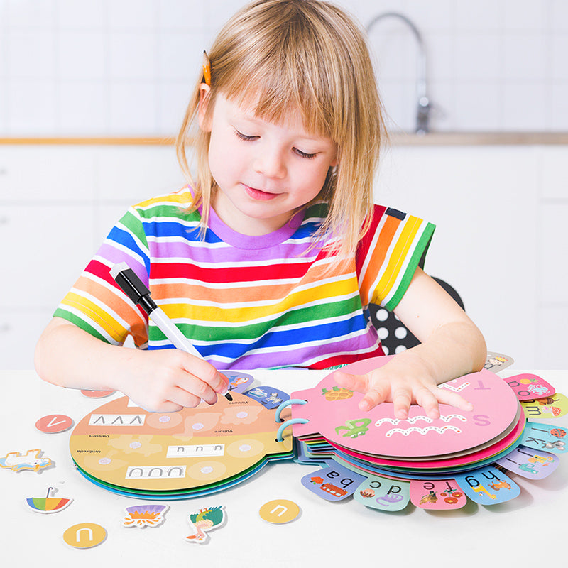 Montessori Busy Book [Alphabet Pen Control Learning Toy for Kids]