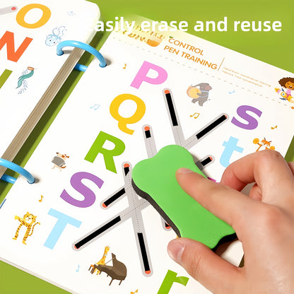 Montessori Pen Control Toy [Alphabet & Number Tracing Board for Kids]
