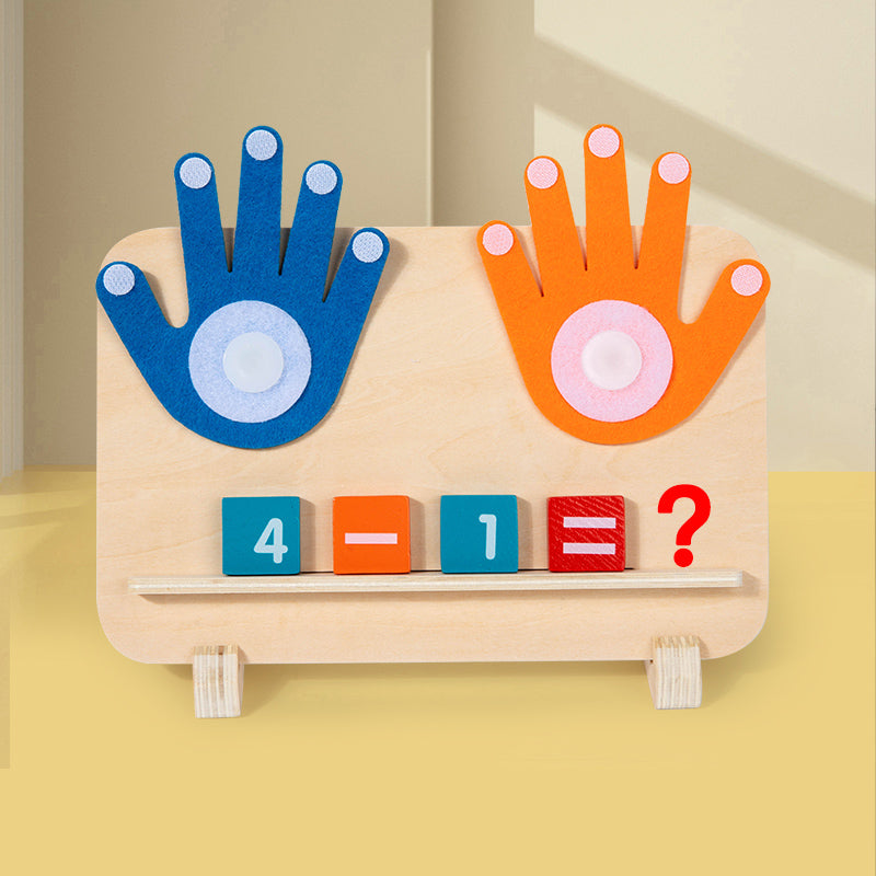 Montessori Math Toy [Finger Counting Wooden Game for Kids]