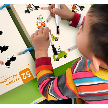 Montessori Pen Control Toy [Alphabet & Number Tracing Board for Kids]