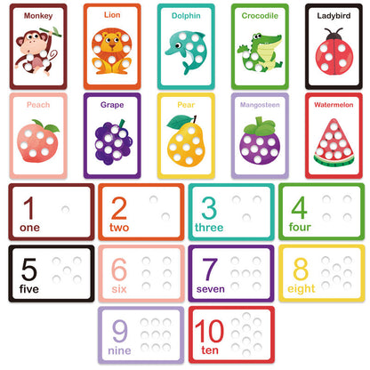 Montessori Pinch Beads Counting & Matching Game for Kids