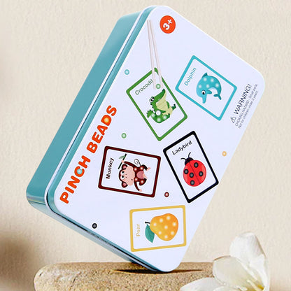 Montessori Pinch Beads Counting & Matching Game for Kids